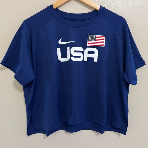 Nike 2023 USA International Team Pro Elite Crop Top CD6761-492 Women’s Sz 2XL - Picture 1 of 9
